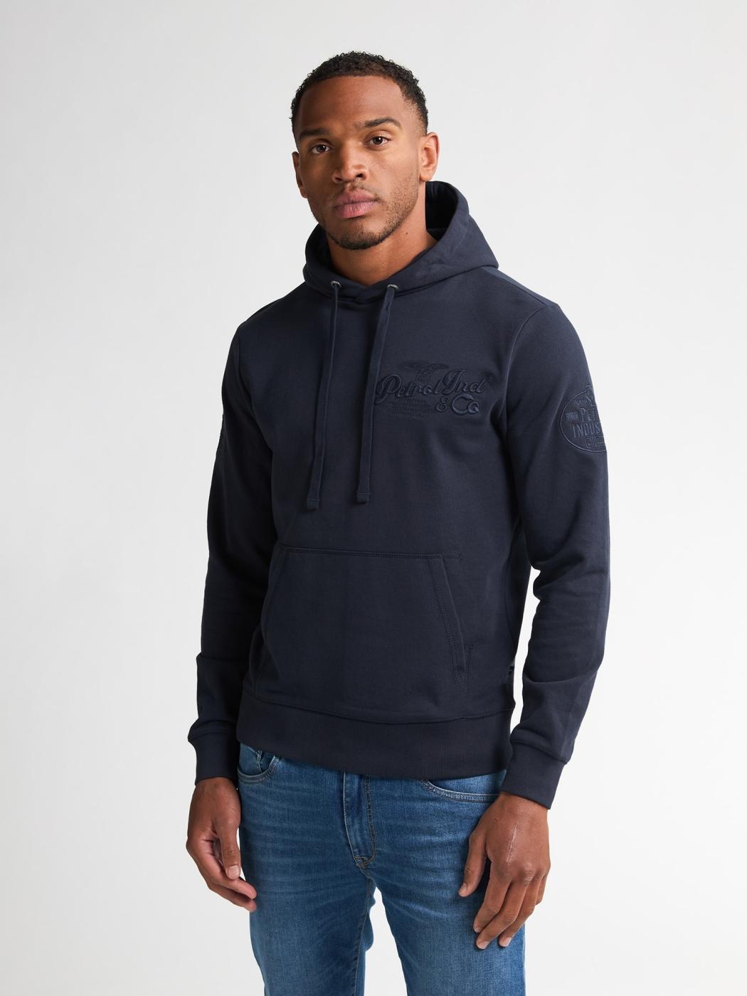 SUDADERA PETROL HOODED AZUL OSCURO