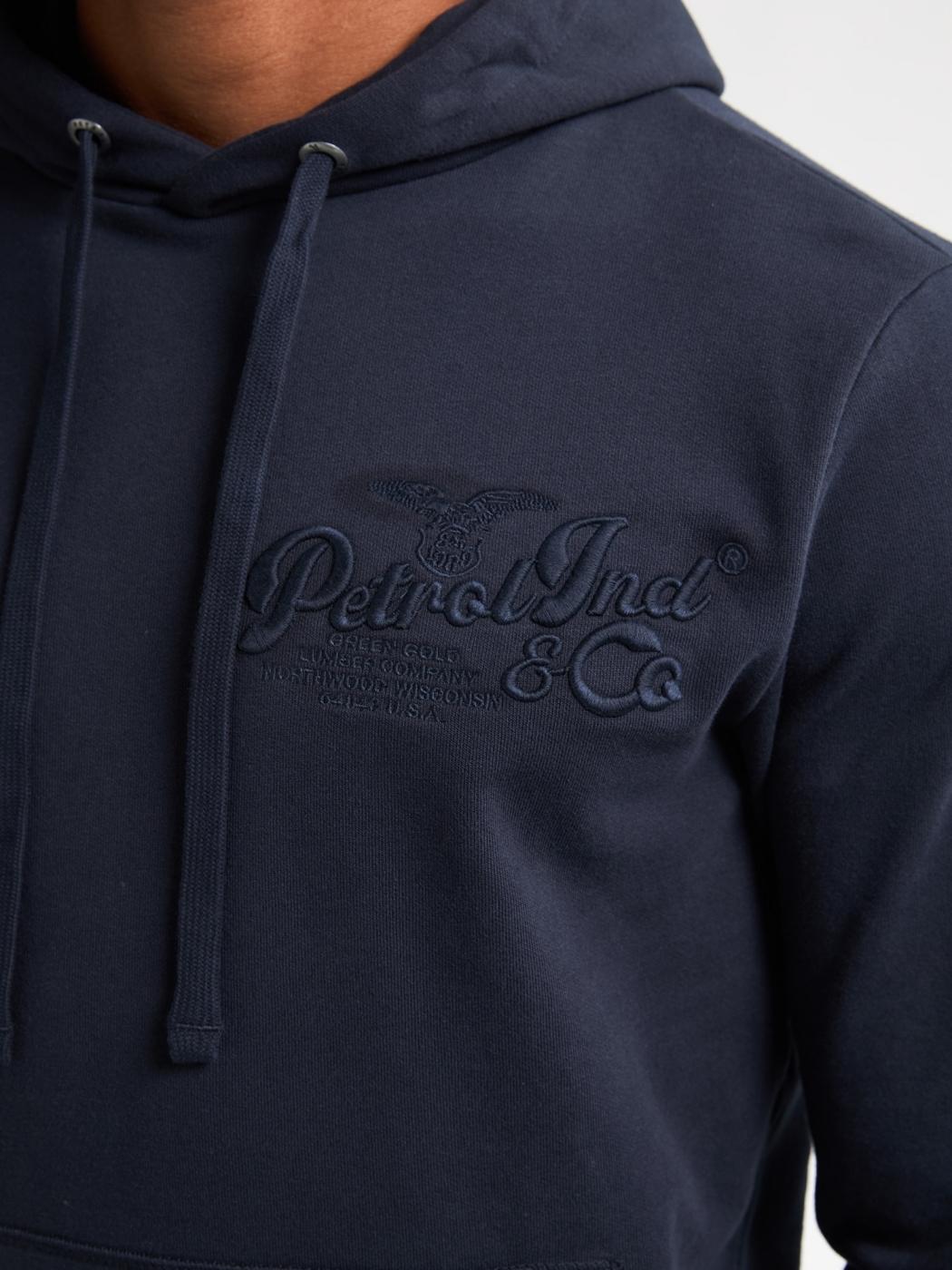 SUDADERA PETROL HOODED AZUL OSCURO