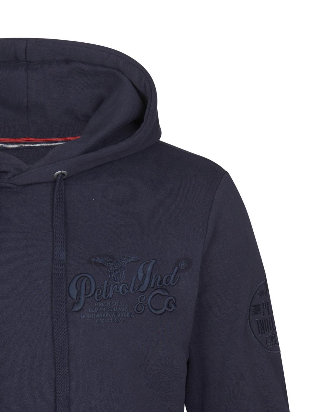 SUDADERA PETROL HOODED AZUL OSCURO