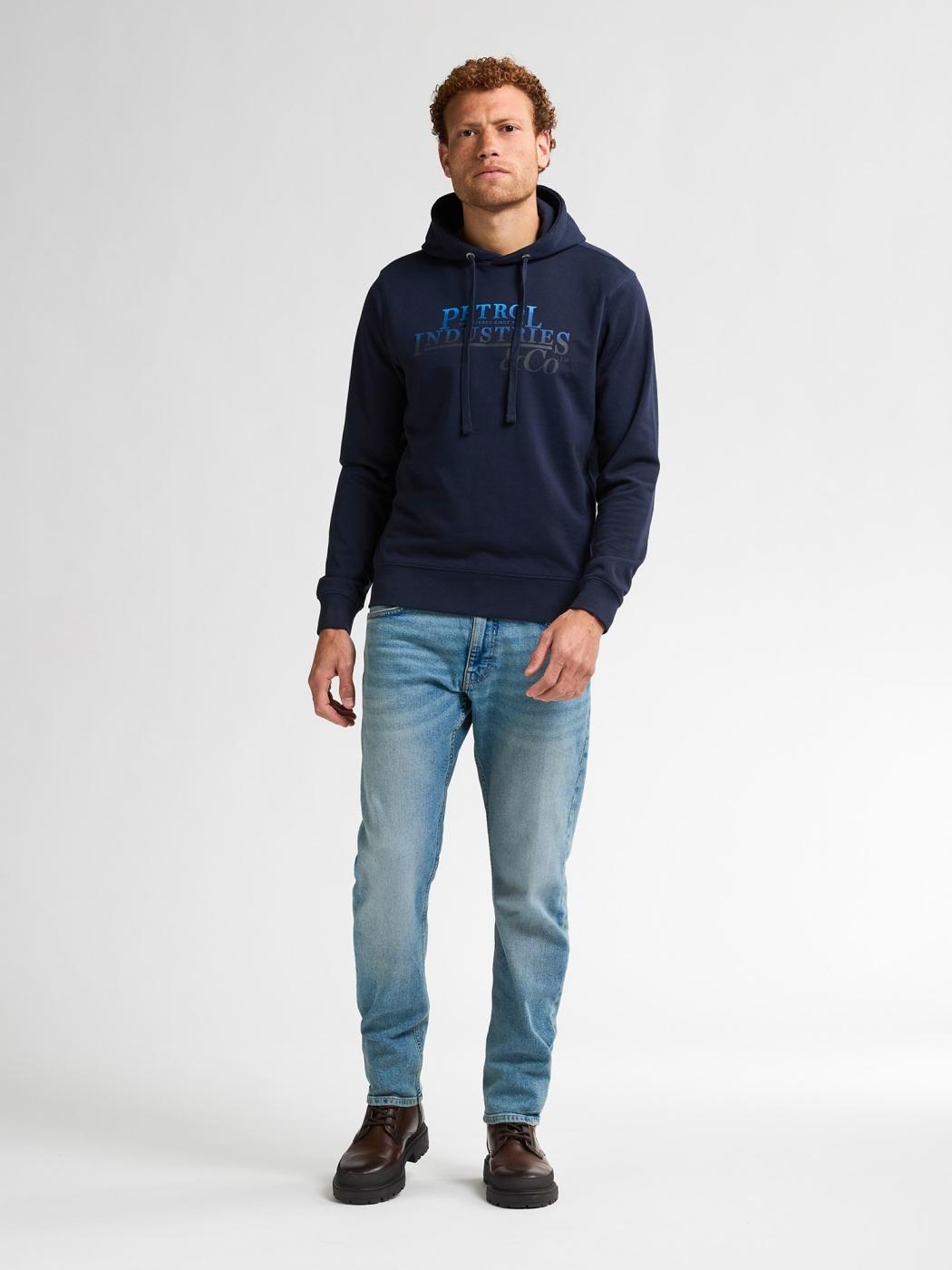 SUDADERA PETROL HOODED AZUL OSCURO