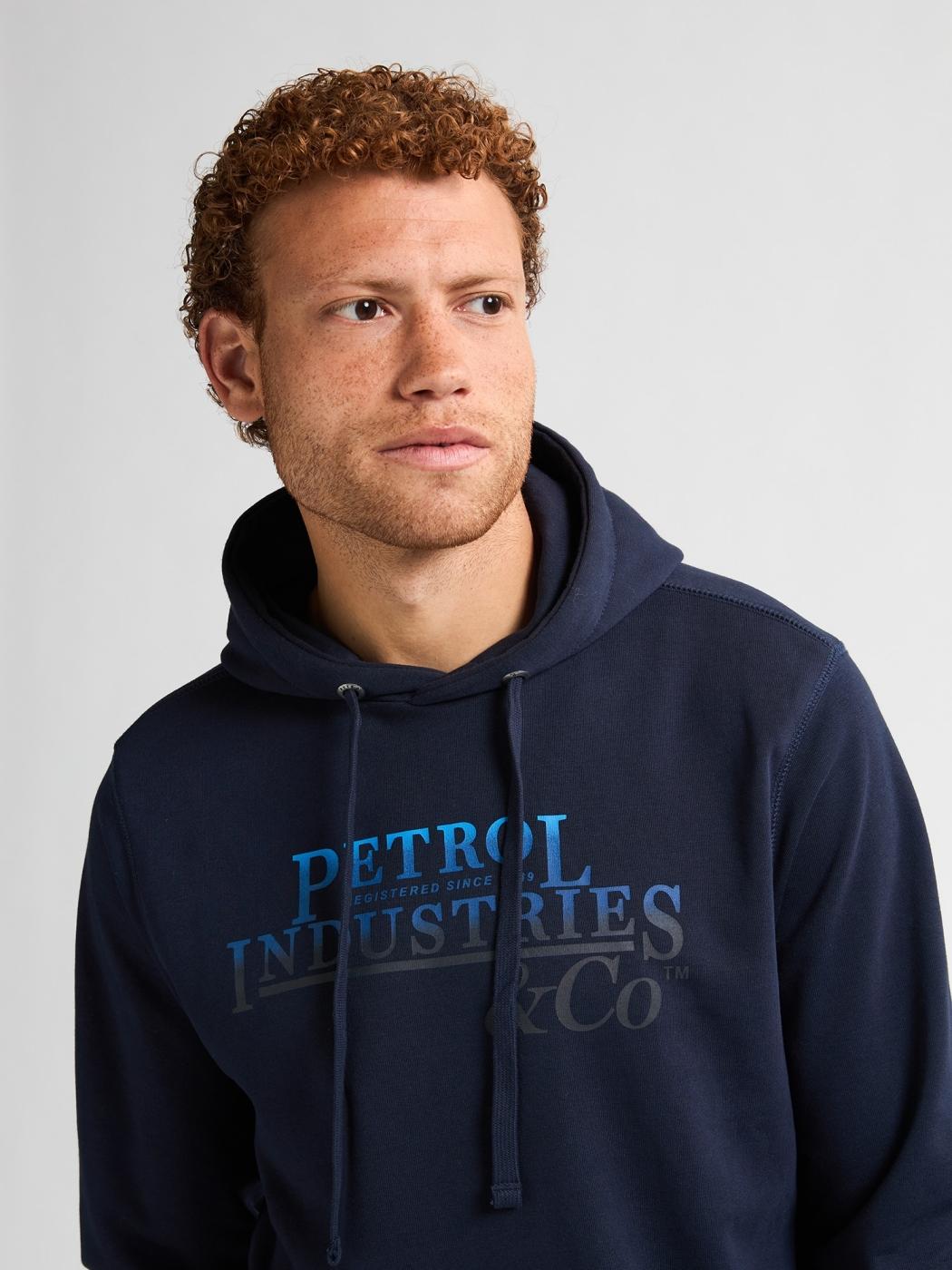 SUDADERA PETROL HOODED AZUL OSCURO