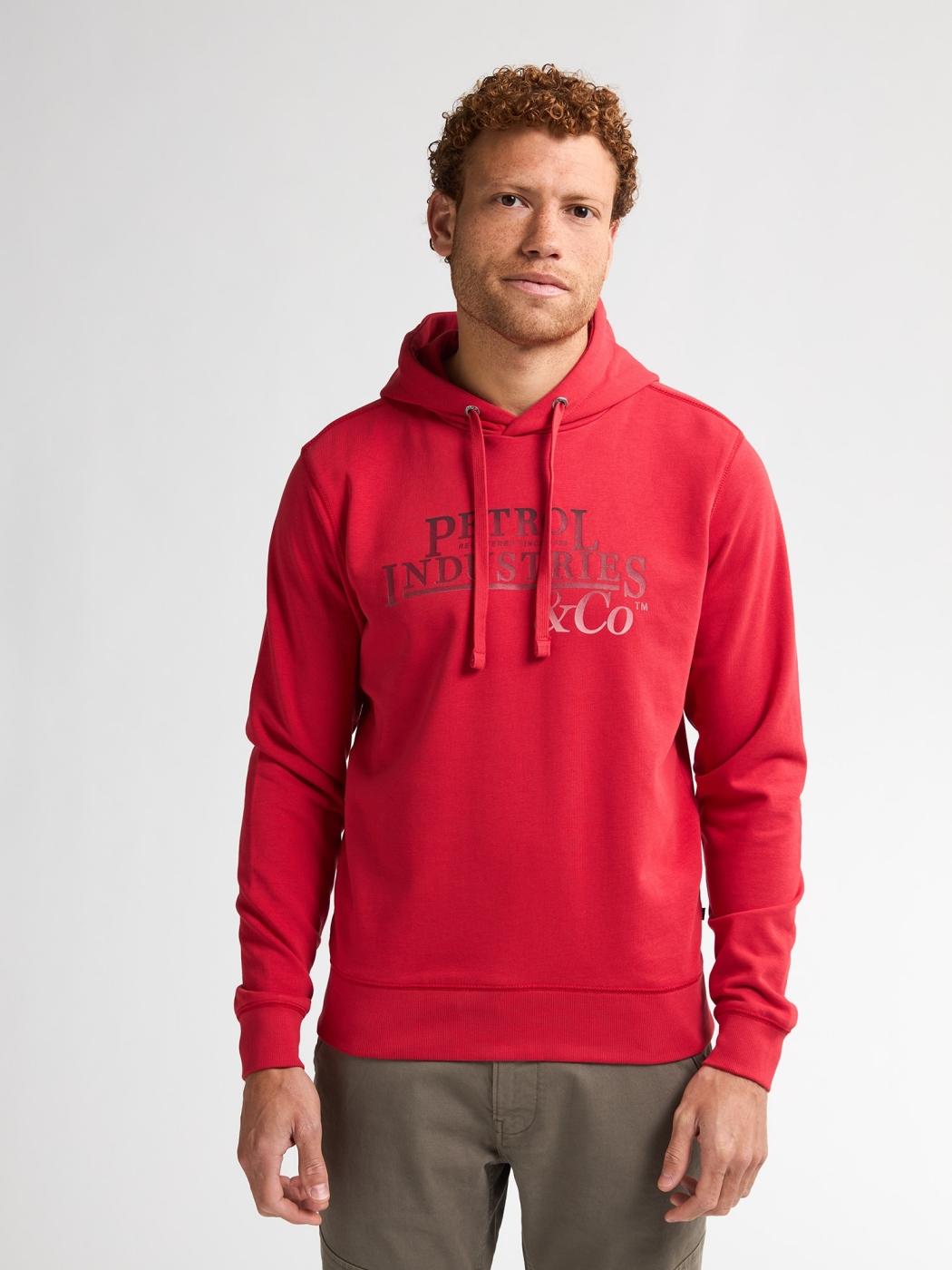 SUDADERA PETROL HOODED ROJO