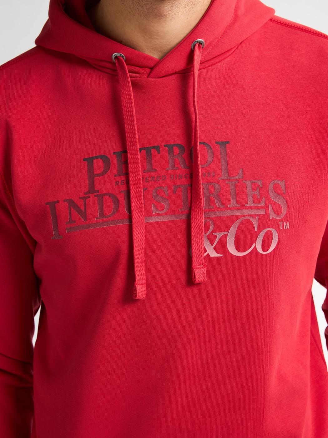 SUDADERA PETROL HOODED ROJO
