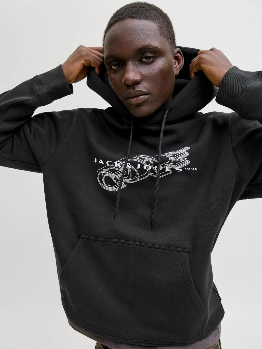 SUDADERA JACK&JONES FUSION NEGRO