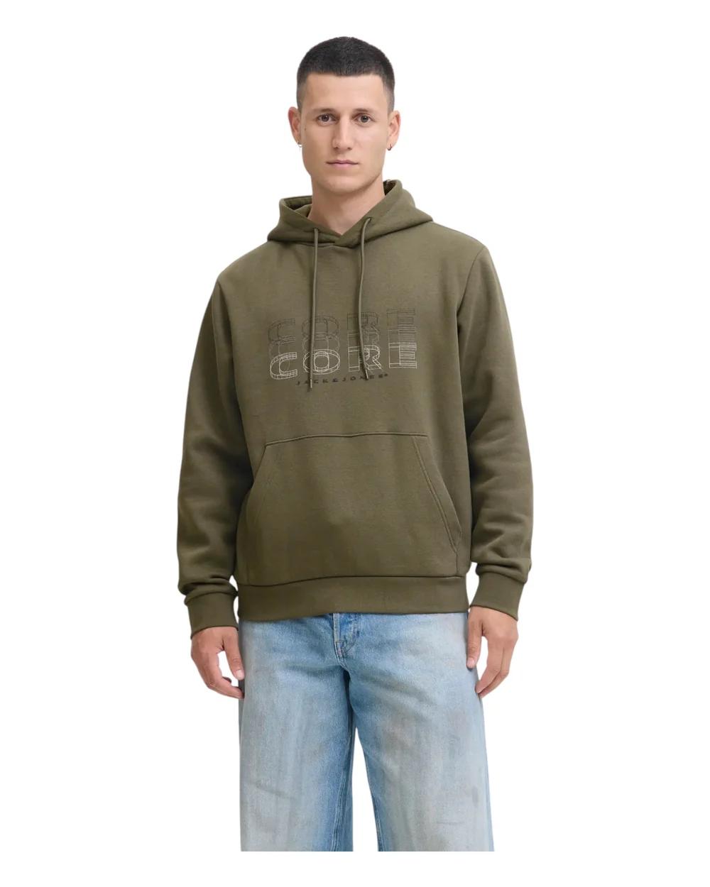 SUDADERA JACK&JONES FUSION VERDE OSCURO