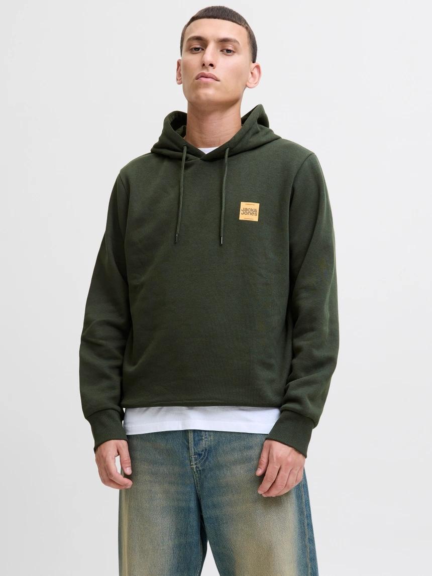 SUDADERA JACK&JONES BRANDY HOOD VERDE OSCURO