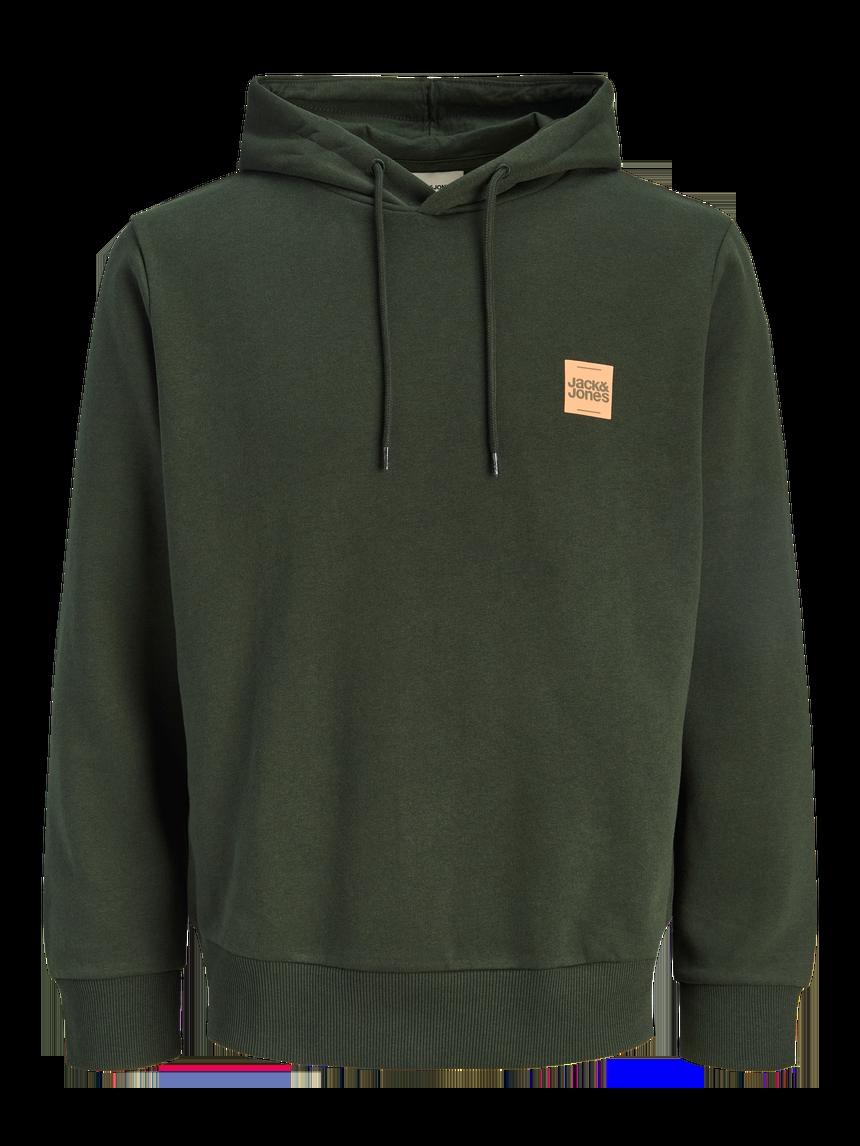 SUDADERA JACK&JONES BRANDY HOOD VERDE OSCURO