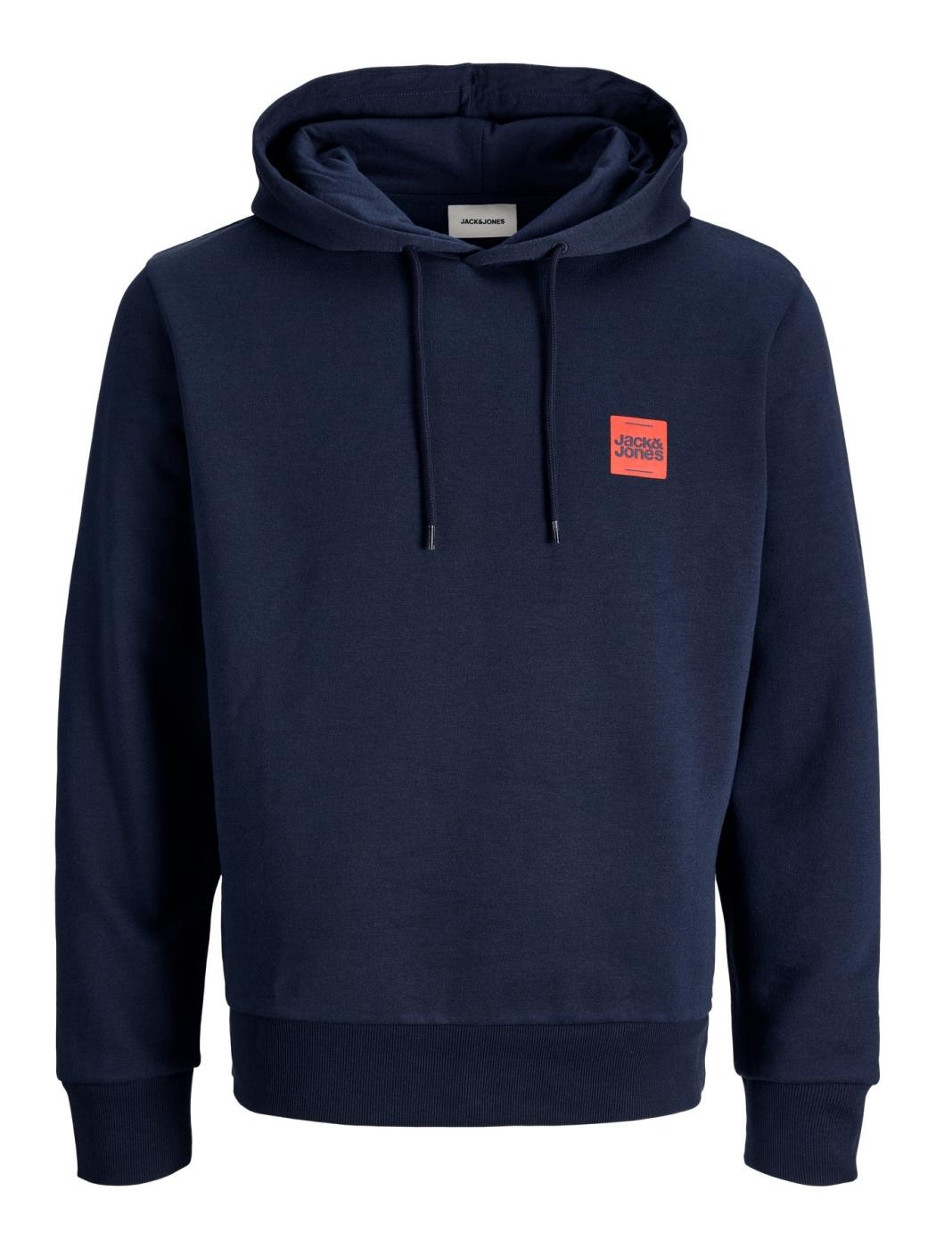 SUDADERA JACK&JONES BRANDY HOOD AZUL OSCURO