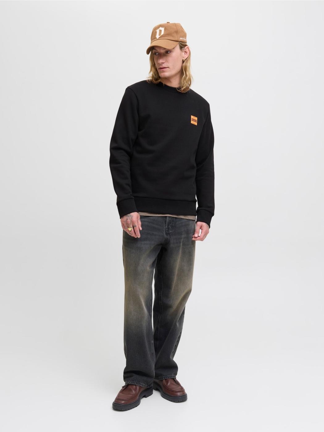 SUDADERA JACK&JONES BRANDY NEGRO