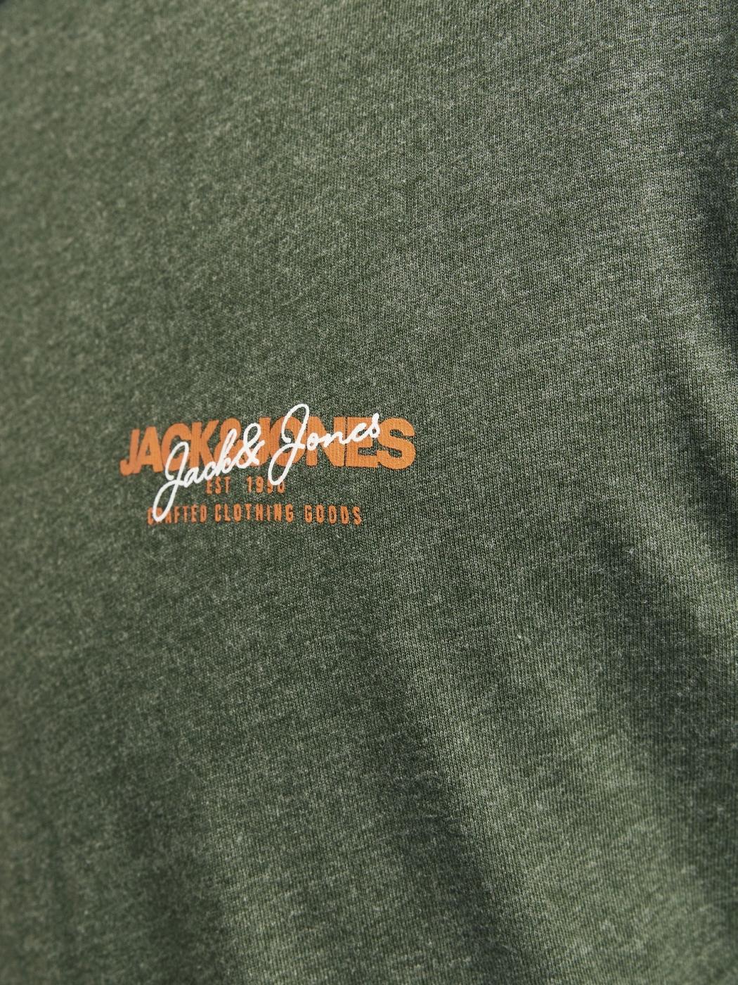 CAMISETA JACK&JONES M/LARGA ALVIS VERDE OSCURO