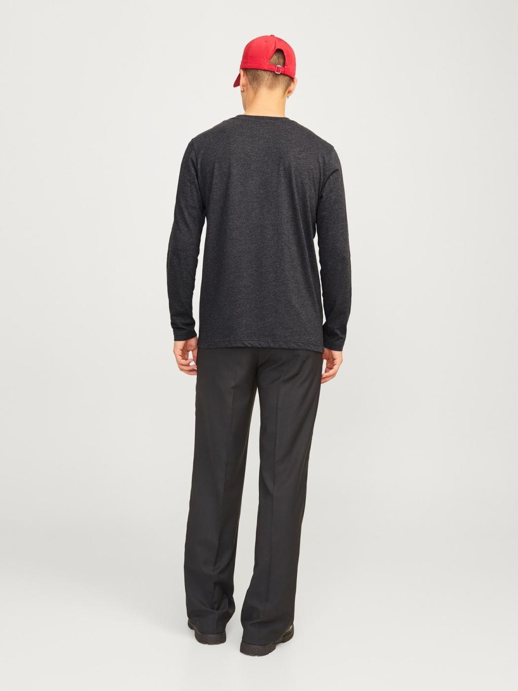 CAMISETA JACK&JONES M/LARGA ALVIS NEGRO