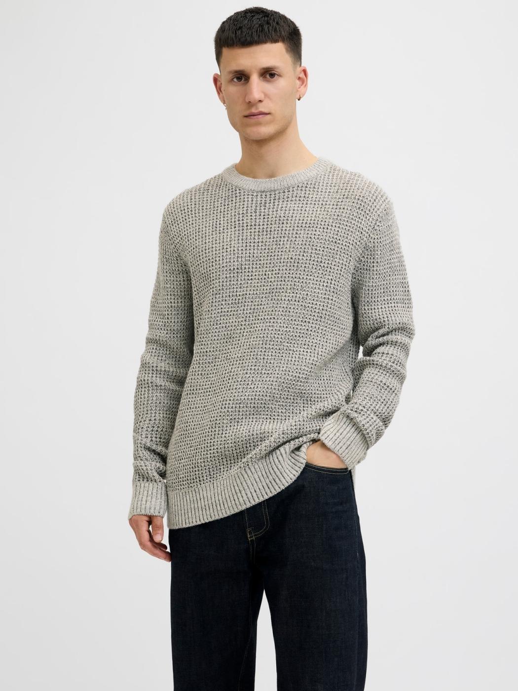 JERSEY JACK&JONES GLOBAL GRIS CLARO