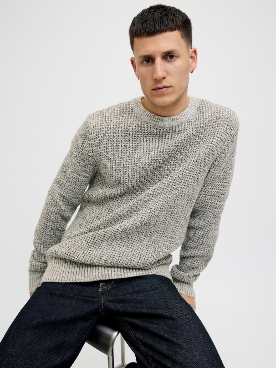 JERSEY JACK&JONES GLOBAL GRIS CLARO