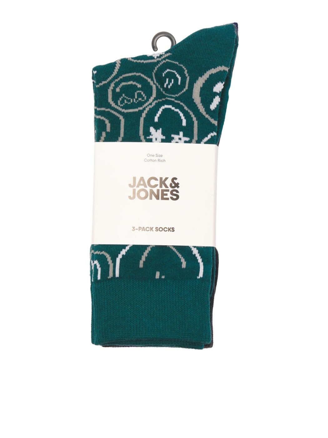 CALCETINES JACK&JONES PACK 3 SMILE MULTICOLOR