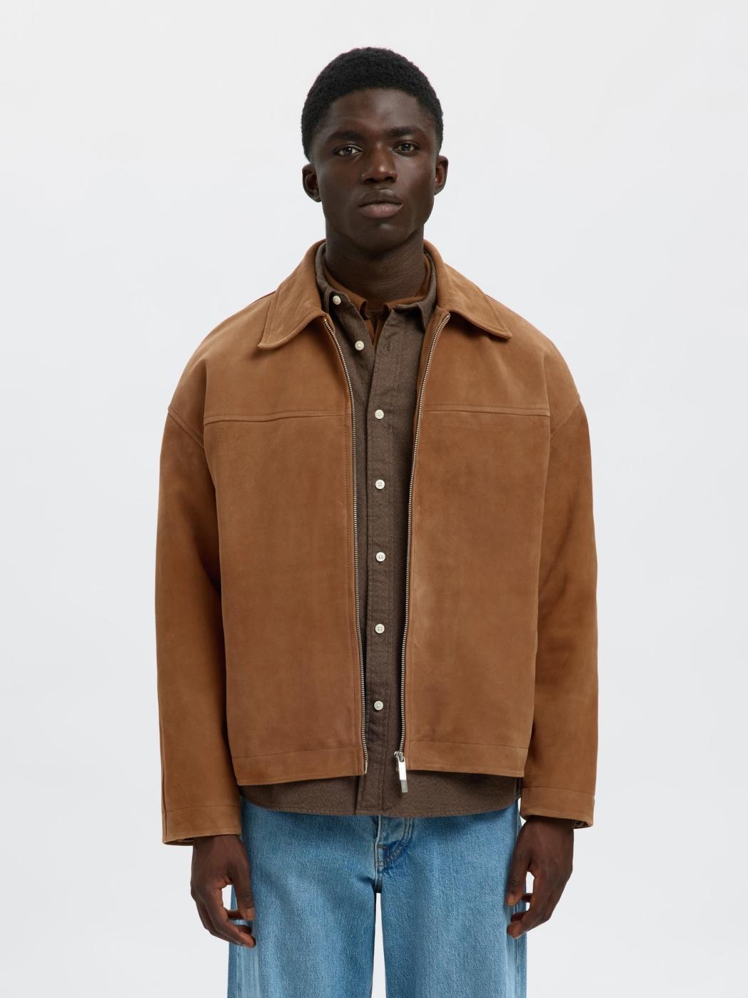 CHAQUETA SELECTED LUCAS MARRÓN