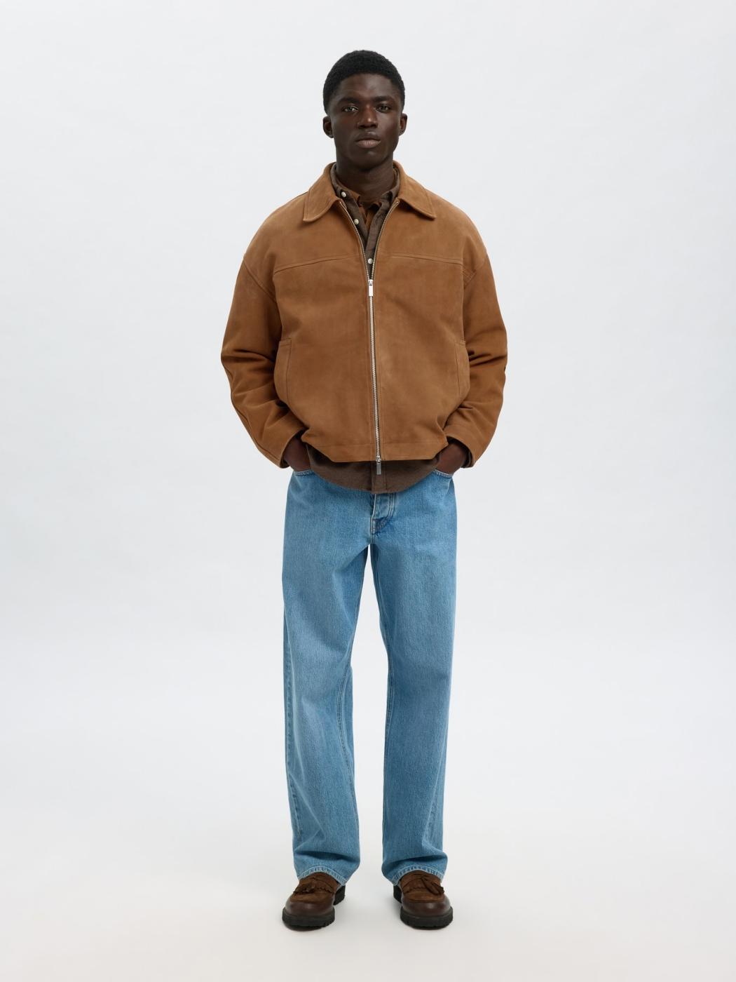 CHAQUETA SELECTED LUCAS MARRÓN