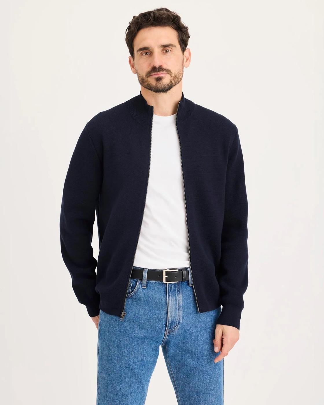 CHAQUETA DOCKERS CORE FULL ZIP AZUL OSCURO