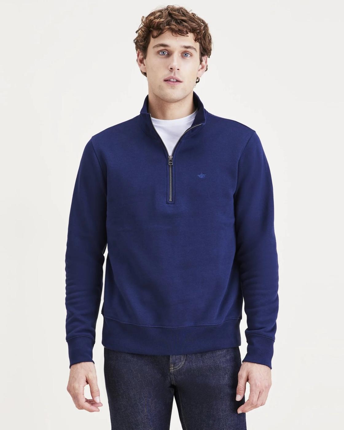 JERSEY DOCKERS ZIP FLEECE AZUL OSCURO