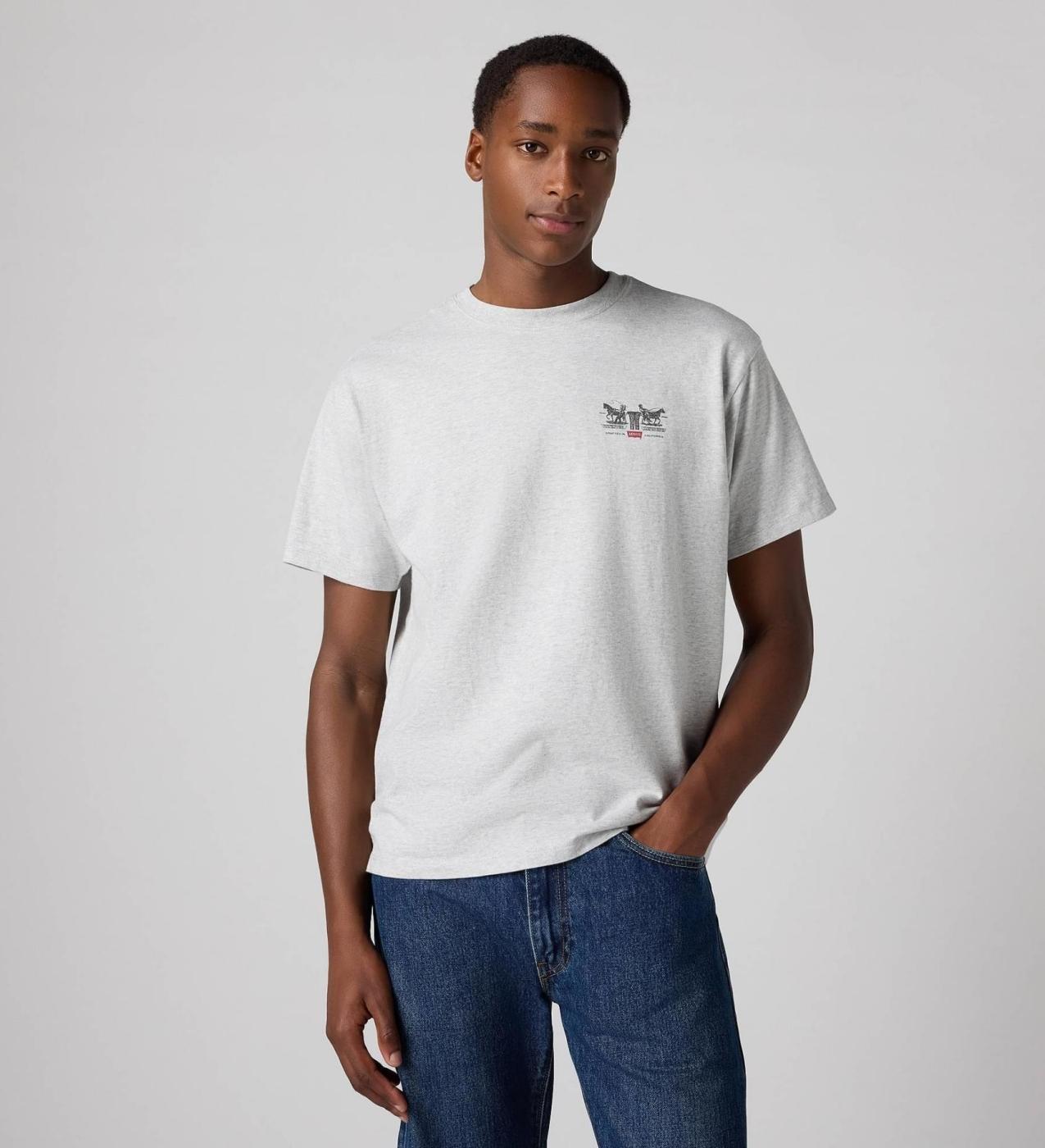 CAMISETA LEVIS VINTAGE 2HORSES GRIS