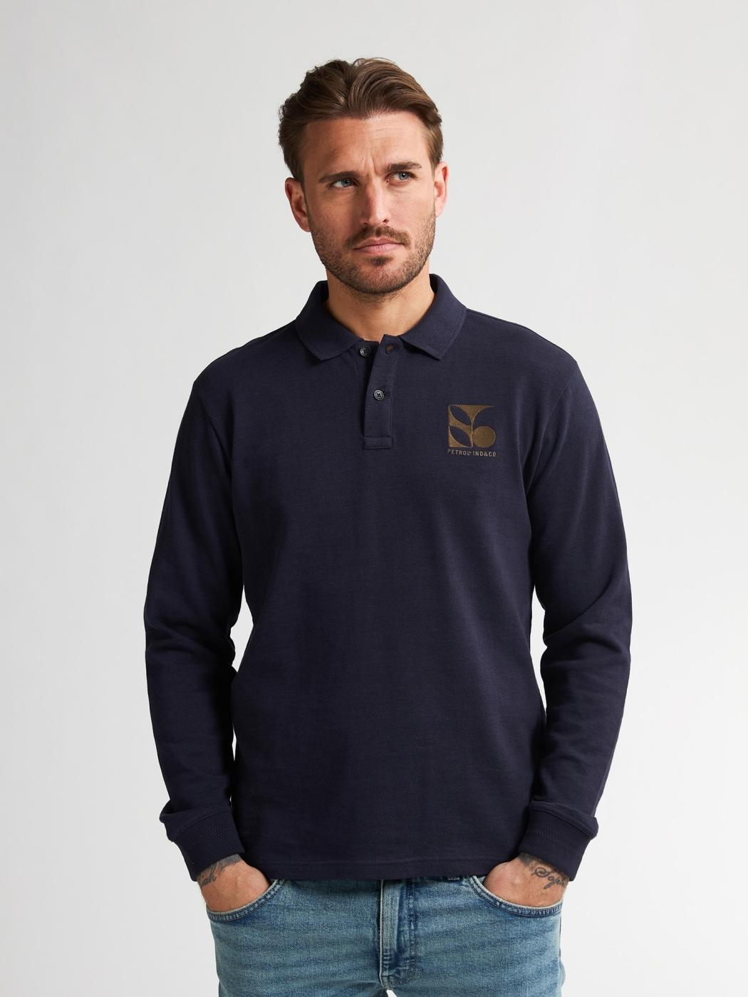 POLO PETROL M/LARGA AZUL OSCURO