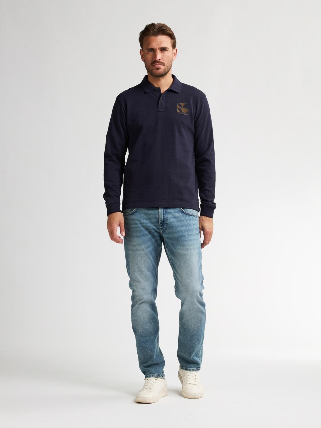 POLO PETROL M/LARGA AZUL OSCURO