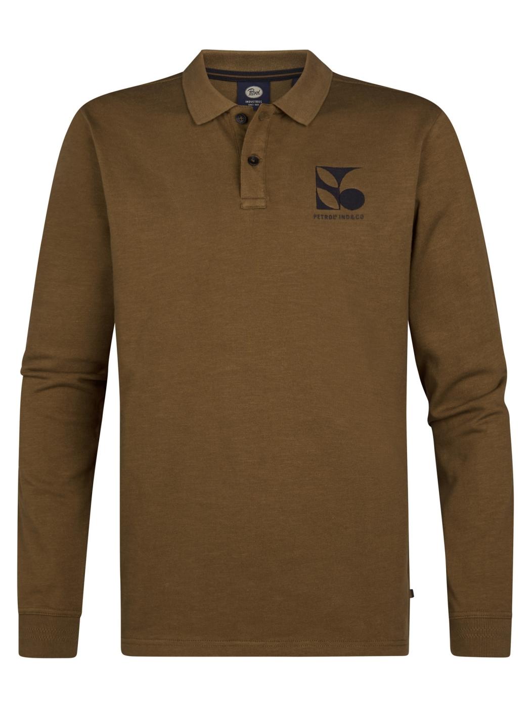 POLO PETROL M/LARGA MARRON