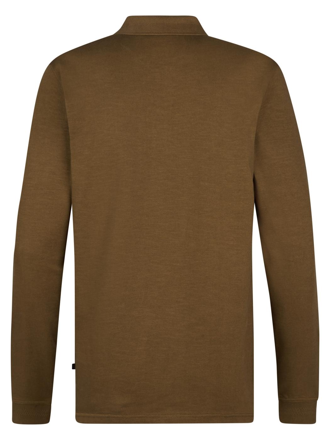 POLO PETROL M/LARGA MARRON