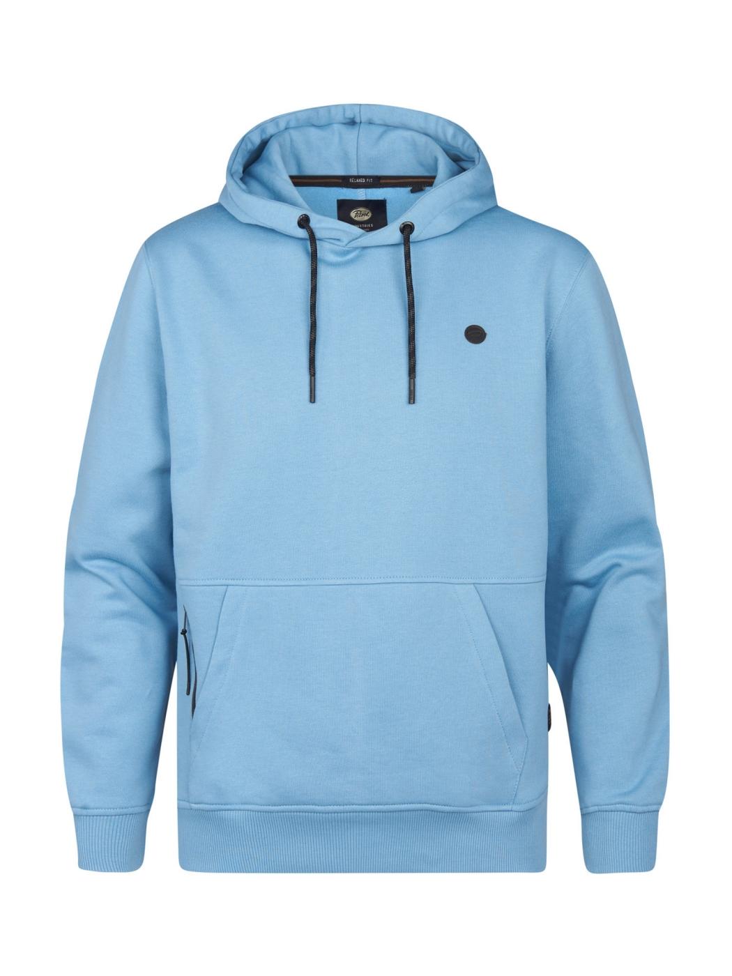 SUDADERA PETROL HOODED AZUL CLARO