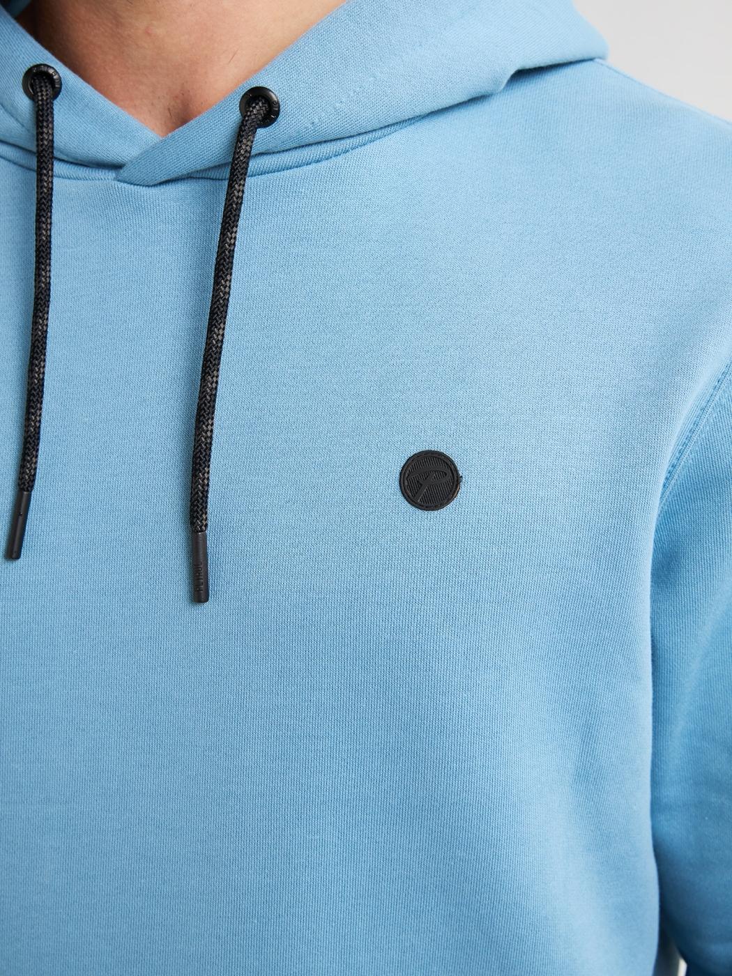SUDADERA PETROL HOODED AZUL CLARO