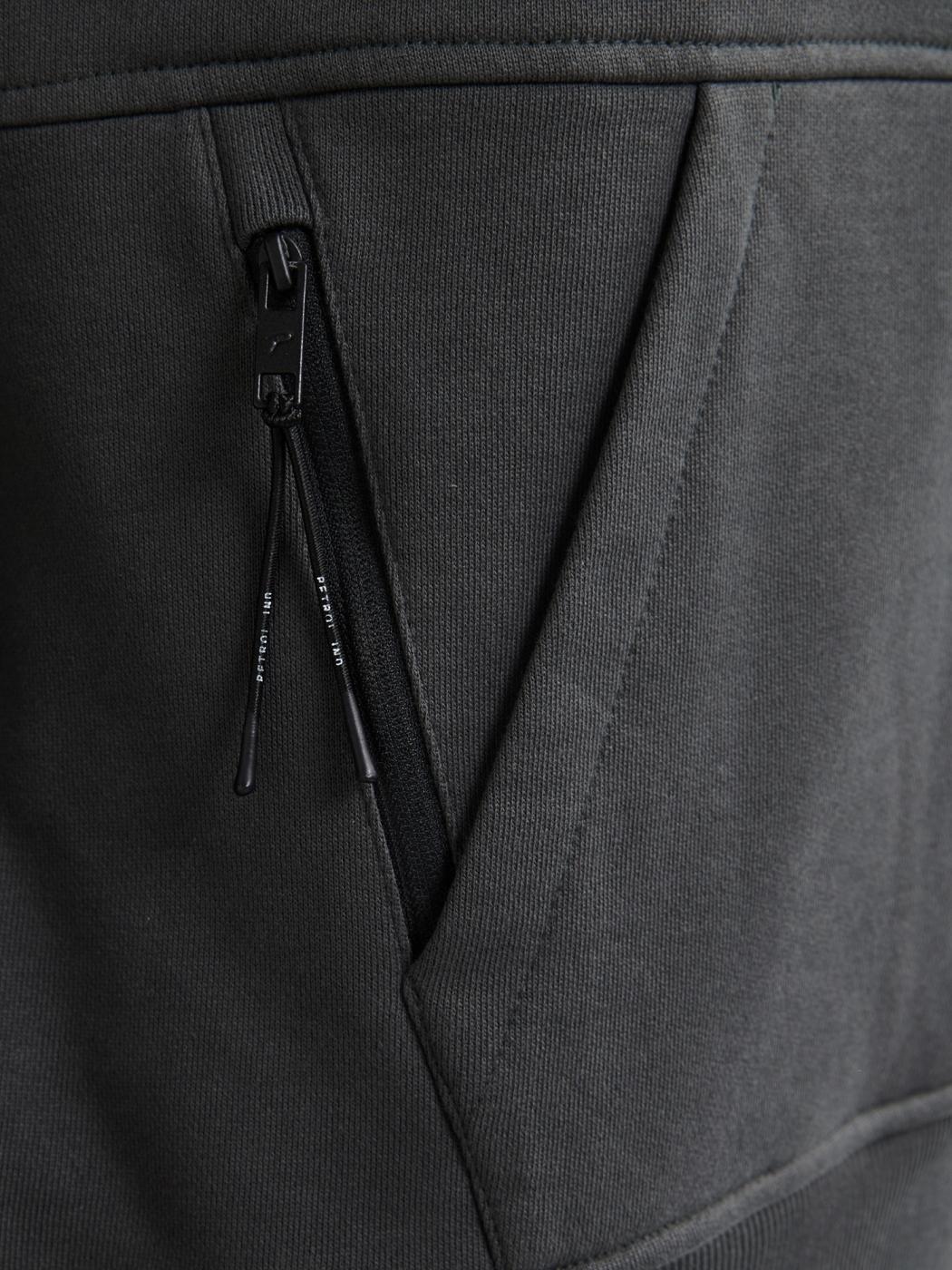 SUDADERA PETROL HOODED GRIS OSCURO