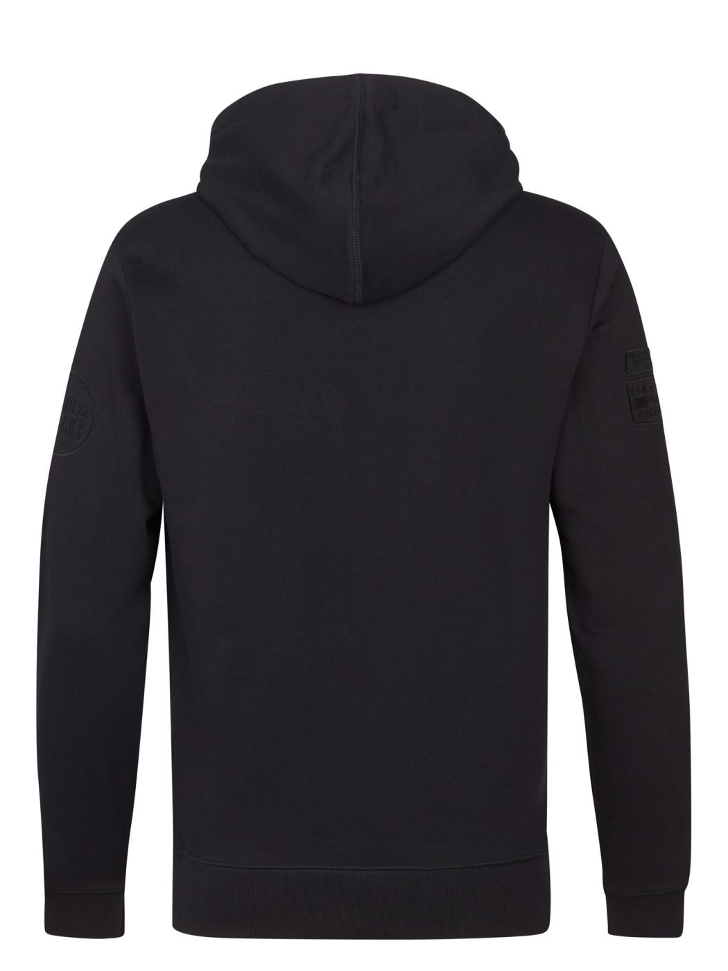 SUDADERA PETROL HOODED NEGRO