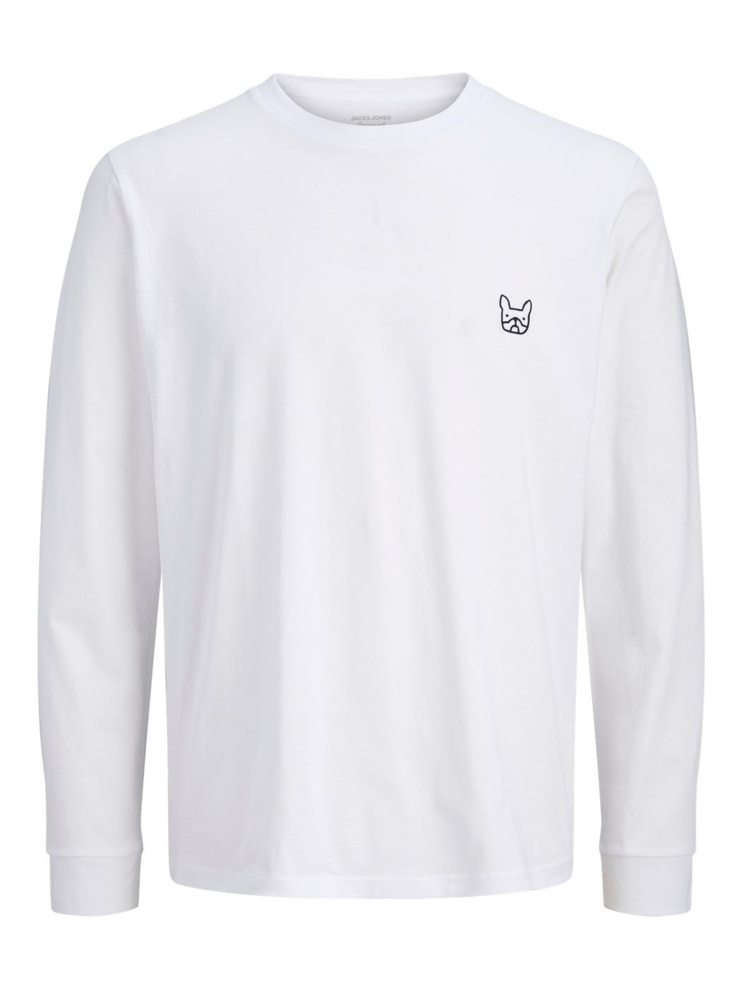 CAMISETA JACK&JONES M/LARGA DENIMDOG BLANCO