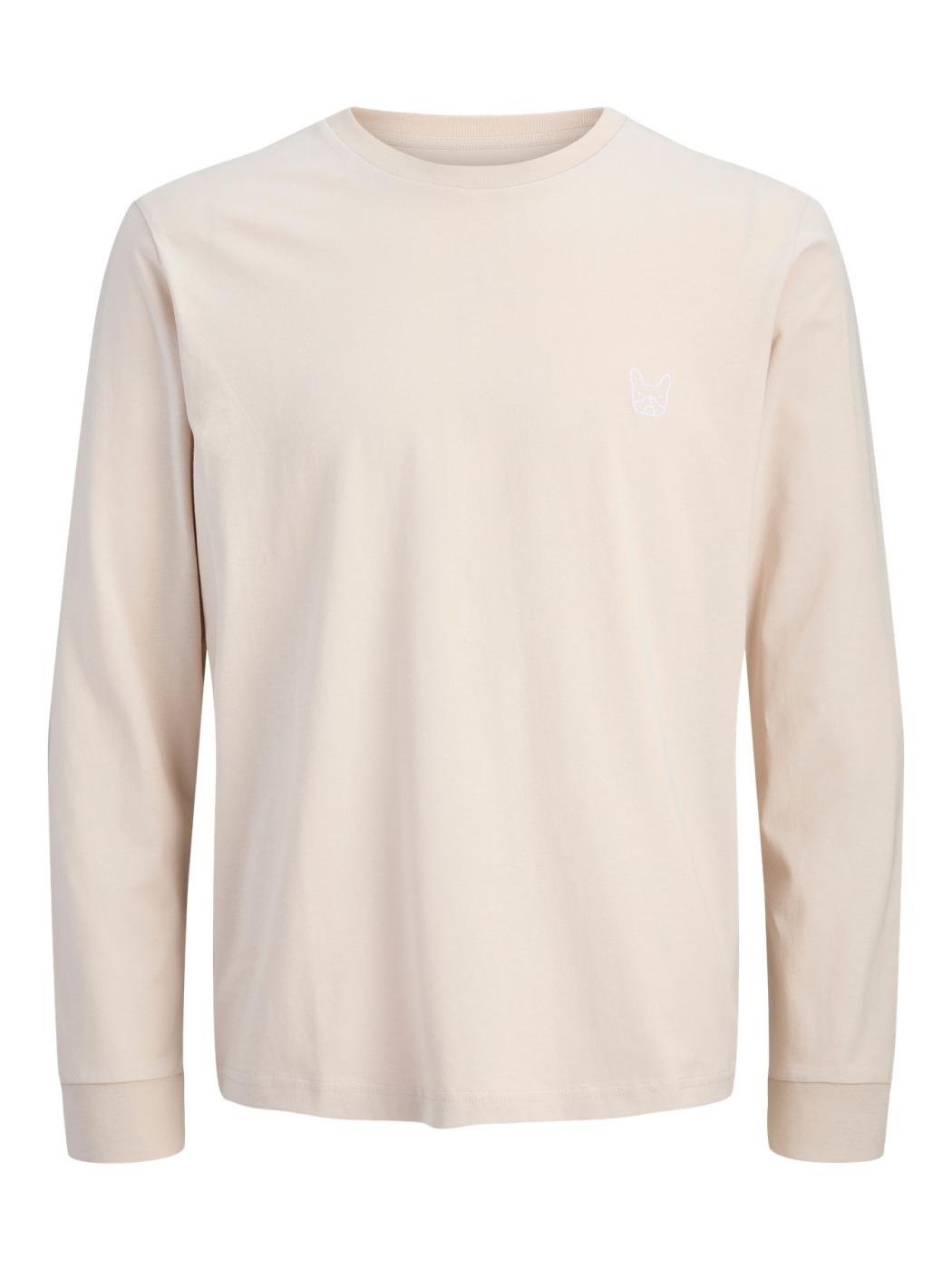 CAMISETA JACK&JONES M/LARGA DENIMDOG MARRON CLARO