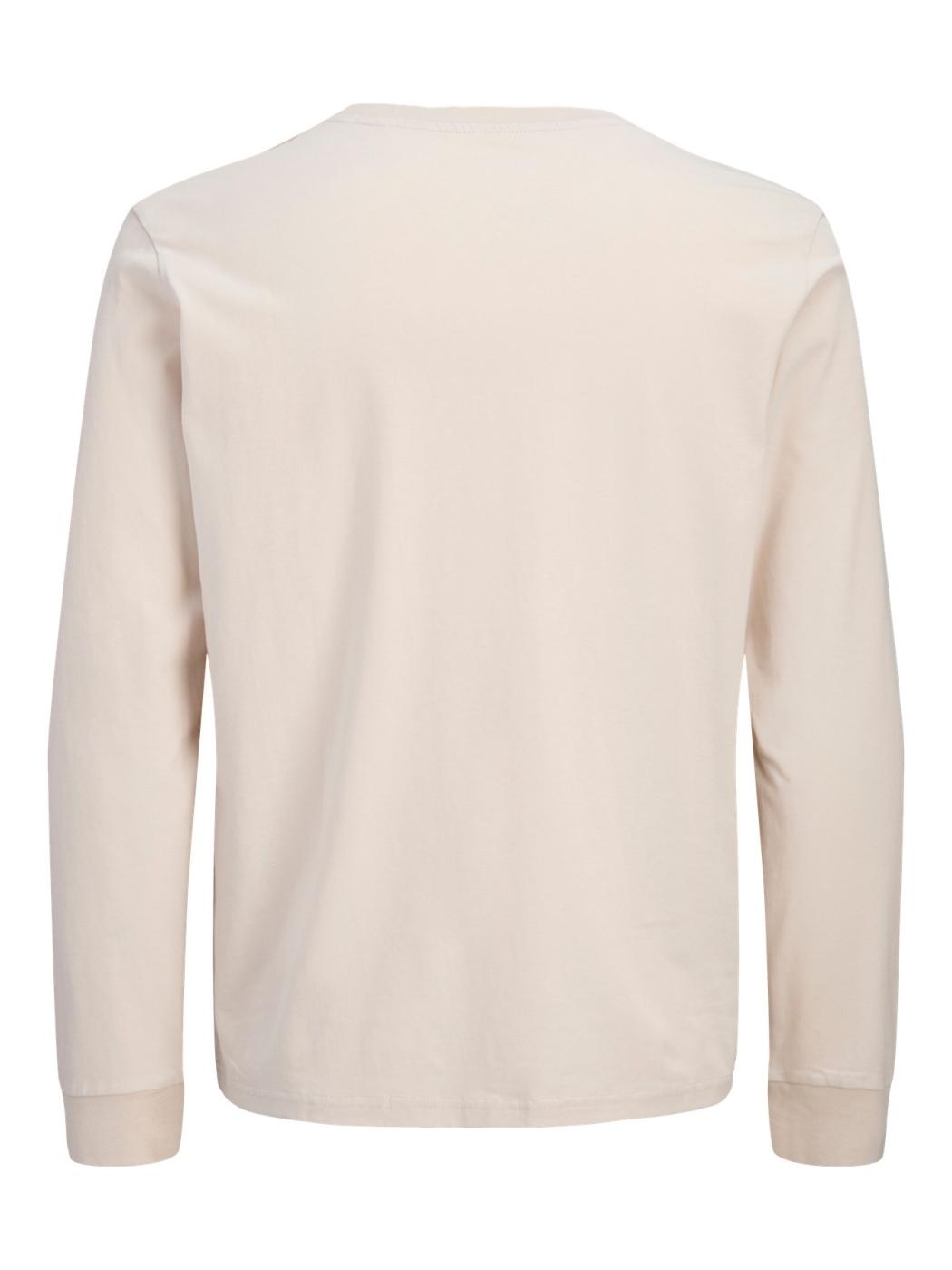 CAMISETA JACK&JONES M/LARGA DENIMDOG MARRON CLARO