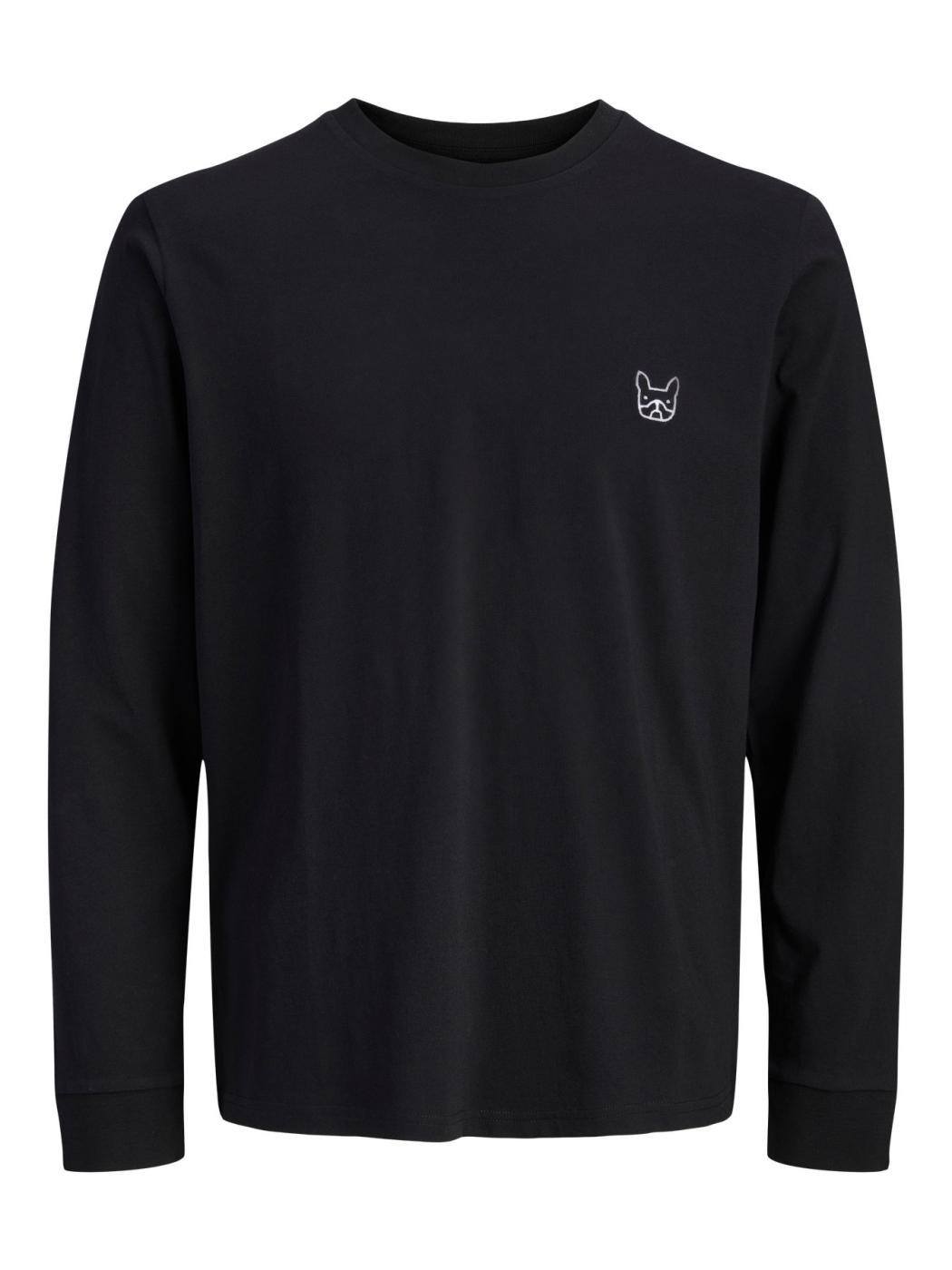 CAMISETA JACK&JONES M/LARGA DENIMDOG NEGRO