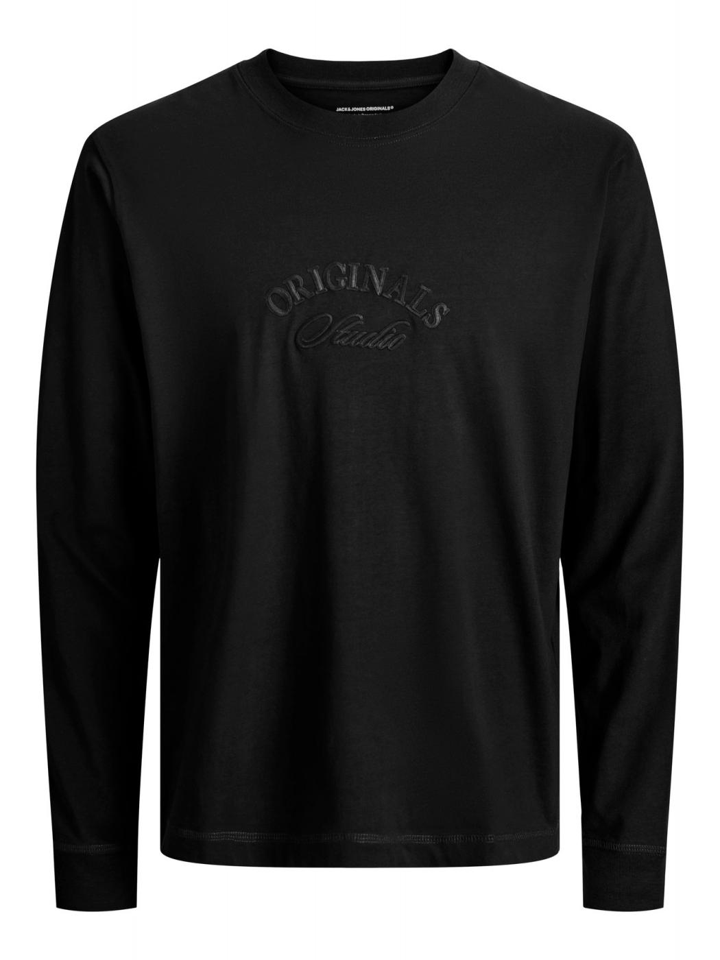 CAMISETA JACK&JONES M/LARGA BLEECKER NEGRO