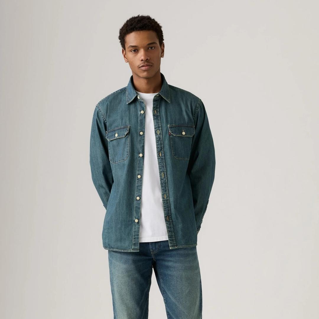 CAMISA LEVIS JACKSON WORKER CHOPPER AZUL