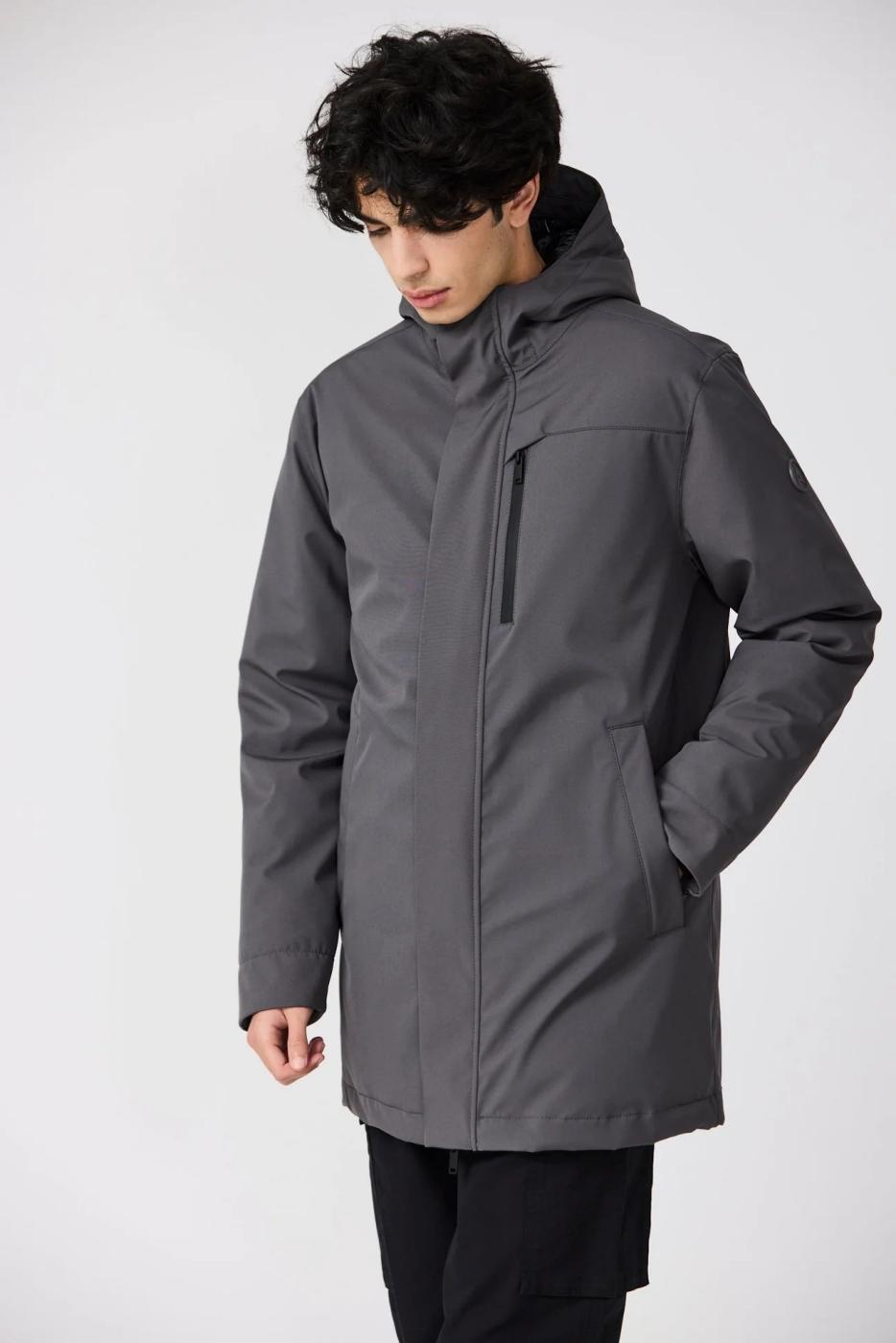 CHAQUETA TANTA YUKI GRIS OSCURO