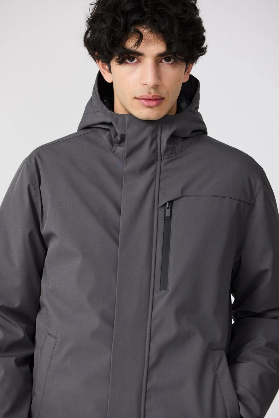 CHAQUETA TANTA YUKI GRIS OSCURO