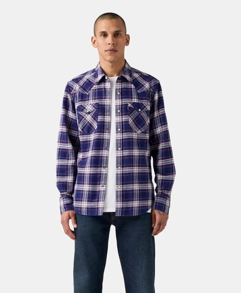 CAMISA LEVIS BARSTOW WESTERN AZUL OSCURO