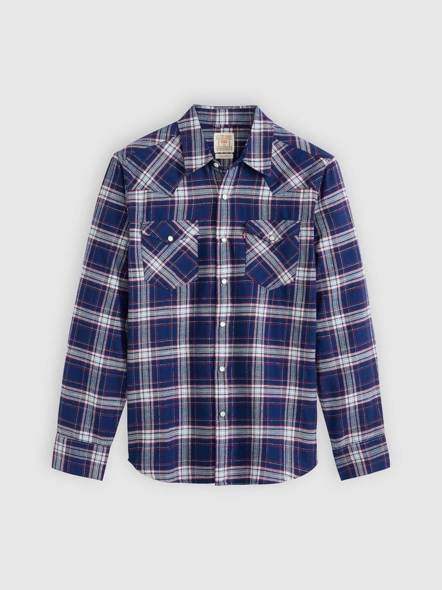 CAMISA LEVIS BARSTOW WESTERN AZUL OSCURO