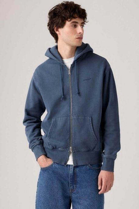 SUDADERA LEVIS ORIGINAL ZIP AZUL OSCURO