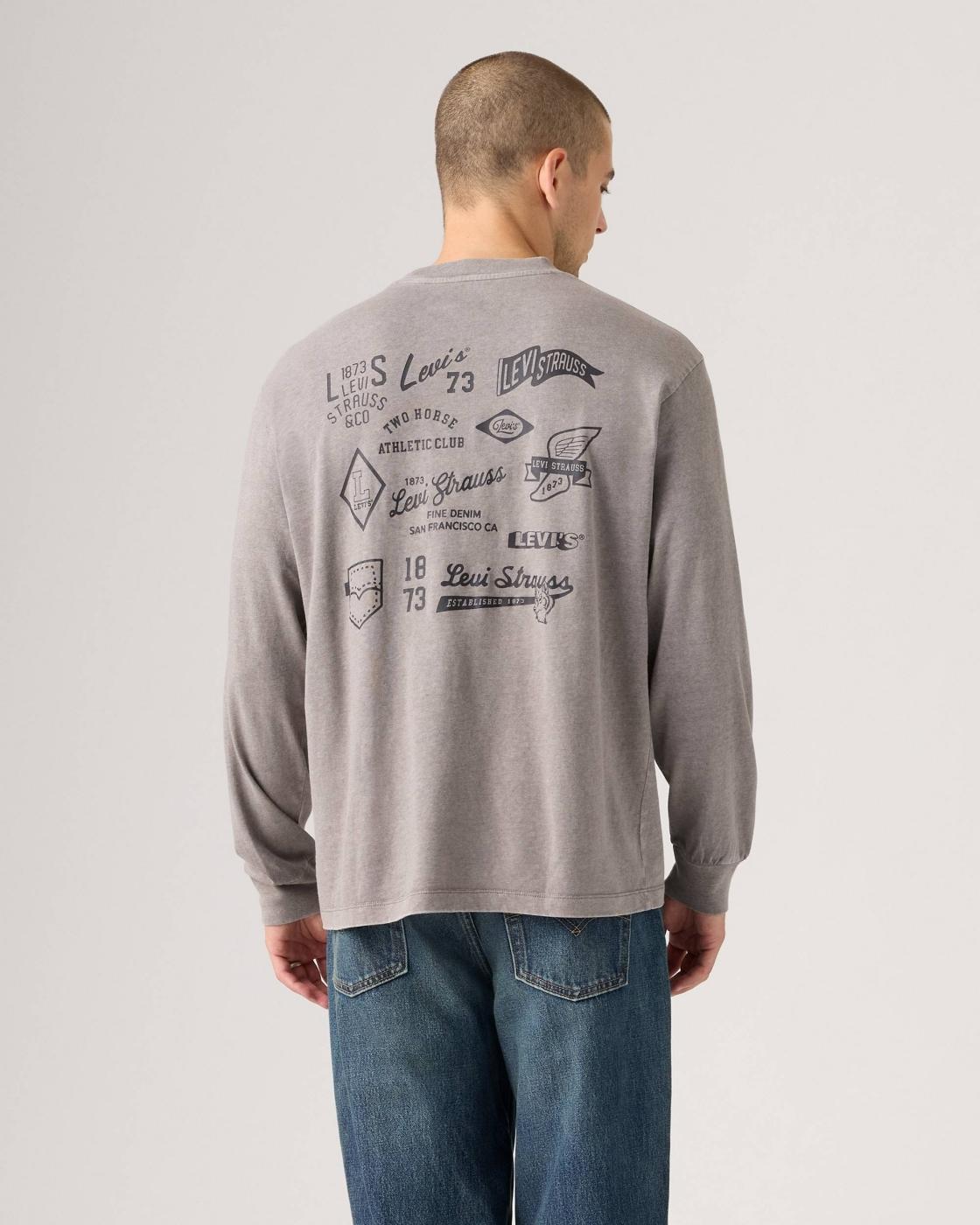 CAMISETA LEVIS M/LARGA GRAPHIC VINTAGE GRIS